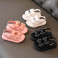 Summer Girls' Solid Color Sandals Non-slip Soft Bottom Middle and Small Children's Student Princess Shoes Open Toe Baby Beach Sandals