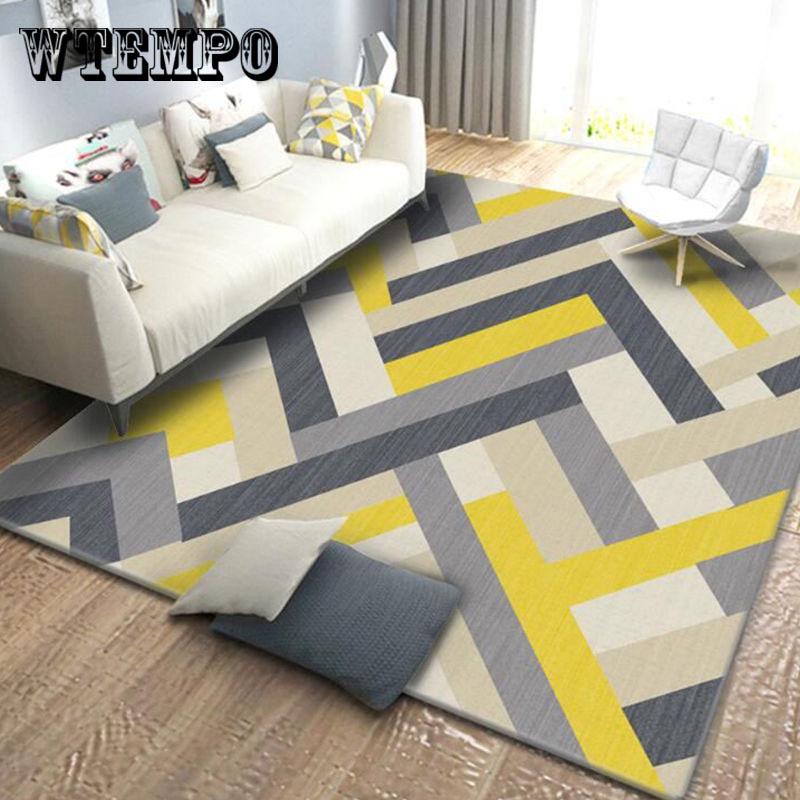 Modern Metal Carpet Geometric Bedroom Carpets for Living Room Rug Parlor Fashion Decor Mats
