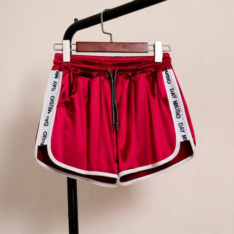 Silky Quick-drying Sports Shorts Women's High Waist Casual Loose Wide Leg Pants Summer Plus Size Shorts