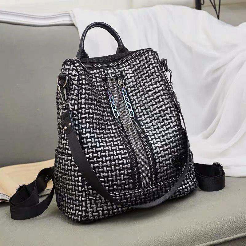 Soft Leather Backpack Ladies Casual Versatile Leather Backpack Lightweight Travel Bag