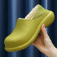 Waterproof Cotton Slippers for Women Winter Indoor and Outdoor Cute Plus Velvet Warm Shoes for Home Non-slip Wool Slippers