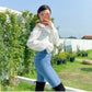 Large Size Sexy Skinny Hip Jeans Women's High Waist Slim Elastic Peach Hip Denim Pants Spring Casual Leggings Pencil Pants Denim Trousers