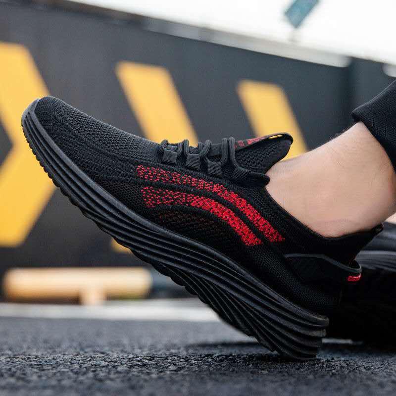 Summer Men's Shoes Fly Woven Comfortable Breathable Sports Shoes Running Shoes All-match Casual Shoes Men