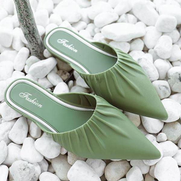 Slippers Women's Bag Skates Wear Bag Head Lazy Slippers Wild Slippers Outdoor Slippers Pointed Shoes