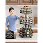 Multi-layer Spice Rack Kitchen Organizers Can Rotate Multi-function Corner Cabinet Countertop Bathroom Makeup Storage Shelf Closet Shelves Organizer