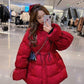 Down Padded Jacket Women's Waist Small Thick Padded Coat Mid-length Padded Jacket