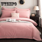 Blue Solid Color Bedding Set Duvet Cover Sets Linen Bed Sets Rose Include Bed Sheet