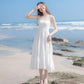 Summer Slim Sling One-shoulder Dress Women's Long Skirt Big Pendulum Little Black Dress Beach Holiday Dress Sexy Cute Dress
