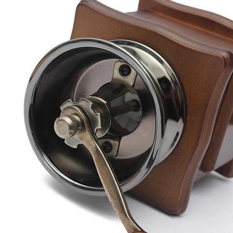 Retro Classic Hand Rocking Wood Sharpened Machine Ceramic Core Coffee Bean Grinder Mill Coffee Machine Mini
