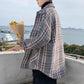 Checked Sweatshirts Men's Autumn and Winter Loose Wild Tide Brand Sweater Korean Style Trendy Sweater
