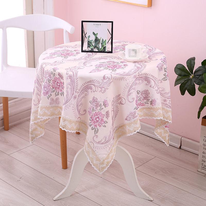 Round Tablecloth Small Round Table Bedside Table Linen Embroidery Cover Towel Table Cloth Dust Cover Nordic Minimalist Style