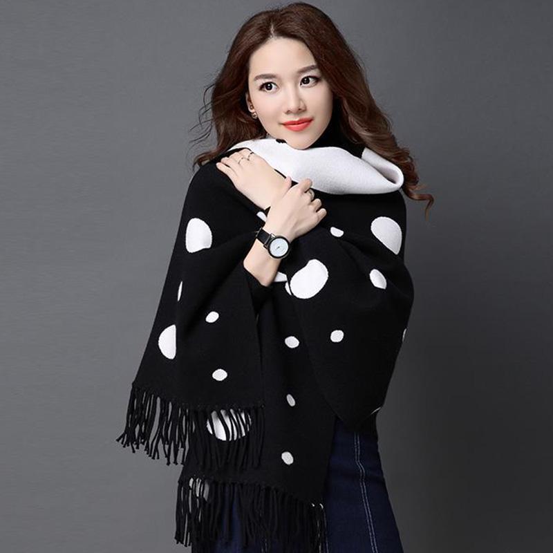 Autumn and Winter Knitted Sweater Mid-length Long-sleeved Color Matching Bat Shirt