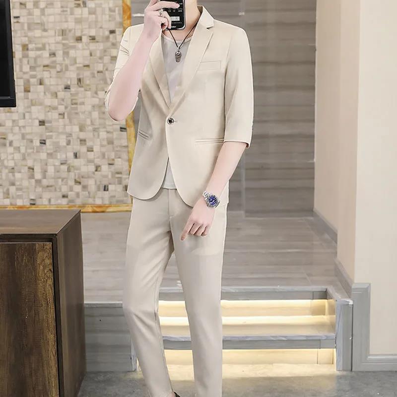 Suit Men Summer Suit Suit Casual Suit Male Youth Trend Small Suit Thin Section