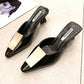 Pointed Half Slippers Women's Summer Wear Fashion All-match Thick Heel High Heel Sandals Muller Half Toe Shoes