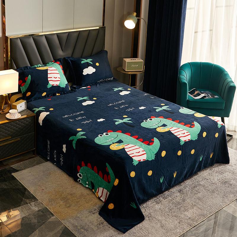 Autumn Winter Flannel Blanket Plus Velvet Bed Sheet Single Double Blanket Siesta Blanket