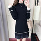 Autumn and Winter Long Sweater Fashion Simple Casual Top Sexy Slim Dress