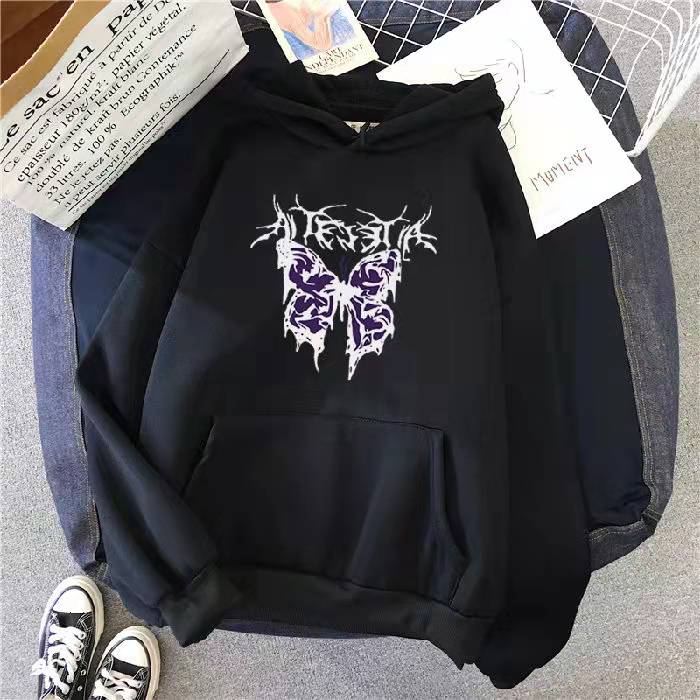 Fashion Women's Casual Long Sleeve Hooded Printed Ladies Sweatshirt Tops