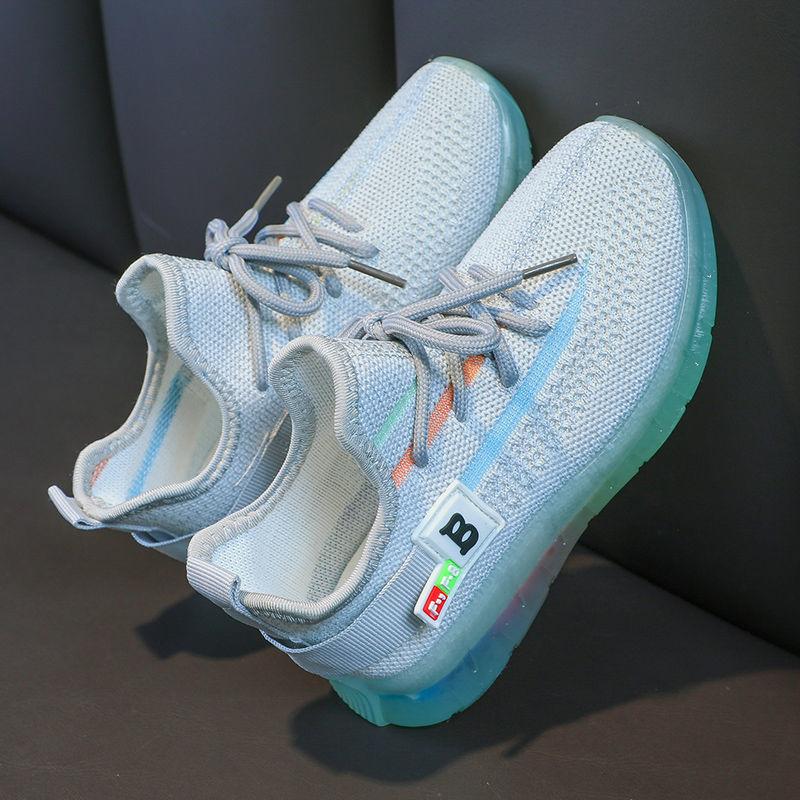 Unisex Children's Sports Shoes Comfortable and Lightweight Sports Running Shoes Breathable Non-slip Net Shoes for Schoolgirls
