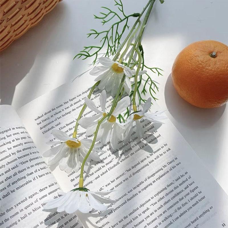 Simulation Flower Small Daisy Chamomile Fake Flower Photo Photography Photo Props Living Room Decoration Decorative Flower
