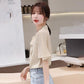 Chiffon Shirt Ruffled Short-sleeved Short-sleeved Women's Loose Plus Size Blouse Elegant and Sweet Cute Chiffon Fabric Light and Breathable