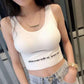 Women Wearing Sports Vest with Chest Pad U-shaped Beautiful Back Gathered and Shockproof Yoga Underwear Base Tube Top
