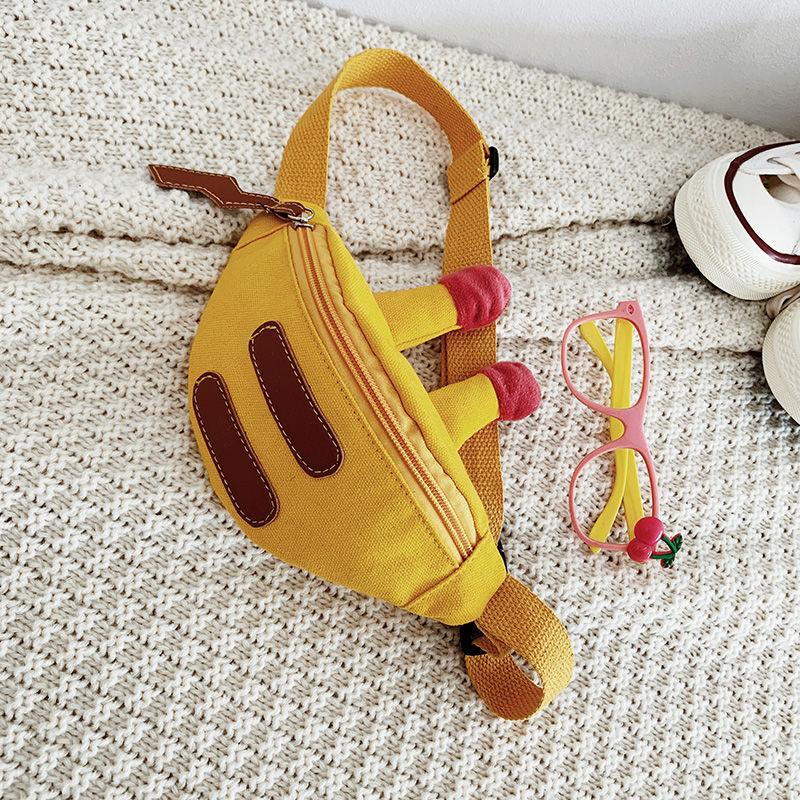 Parent-child Bag Cute Unisex Children Canvas Sling Bag Outdoor Travel Boy Girl Shoulder Crossbody Chest Bag for Gift
