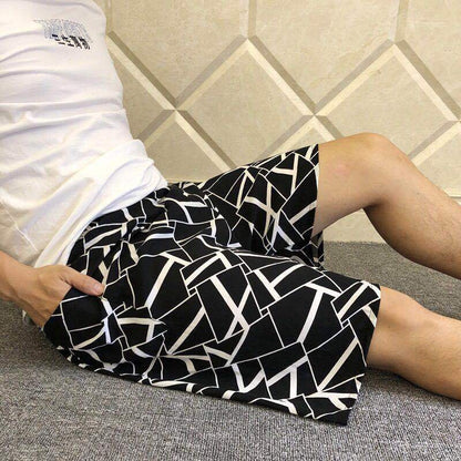 Summer Ultra-thin Cotton Silk Rayon Large Pants Five-point Pants Beach Pants Thin Section