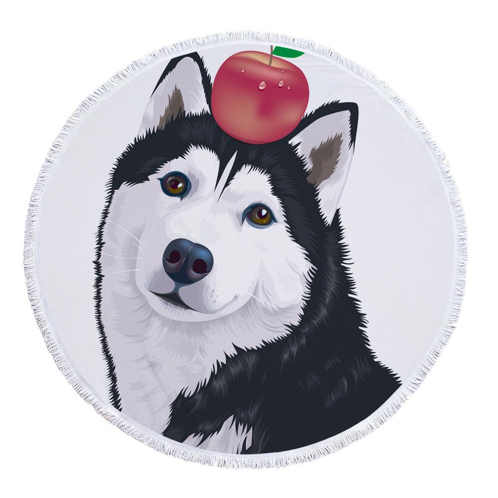 WTEMPO Cartoon dog Series Microfiber Beach Towel Sport Yoga Blanket Swimming Bath Towel