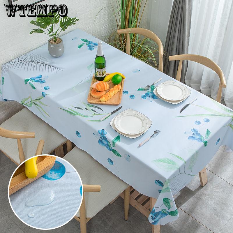 WTEMPO Plastic PVC Dustproof and Oilproof Tablecloth Table Coffee Table Cloth Printing