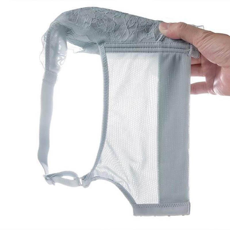 Ultra-thin Plus Size Underwear Women's No Steel Ring Full Cup Big Breasts Show Small Bra Summer Thin Section Breast-receiving Breathable Bra