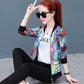 M-5XL Large Size Spring and Autumn Short Coat Women's All Match Flower Baseball Uniform Casual Top Short Jacket Thin Coat
