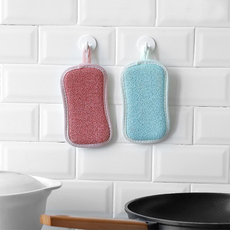 8pcs Reusable Double Sided Scouring Pad Cleaning Tools Magic Sponges Cloth