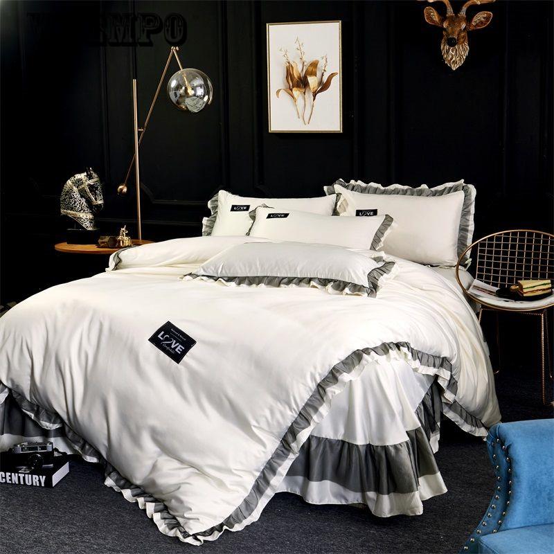 Bed Linen Set Silk Bedding Home Textile Queen King Size Duvet Cover Set Luxury Super King