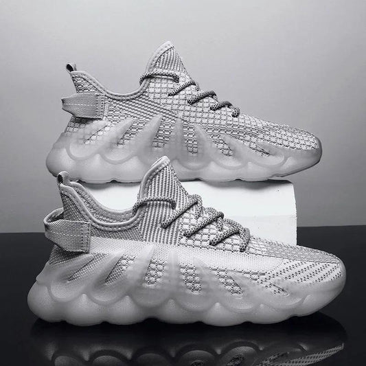 Men's Coconut Shoes Spring Sports Shoes Boys Breathable Mesh Shoes Lightweight Casual Shoes Comfortable Fitness Shoes Flying Knit Shoes