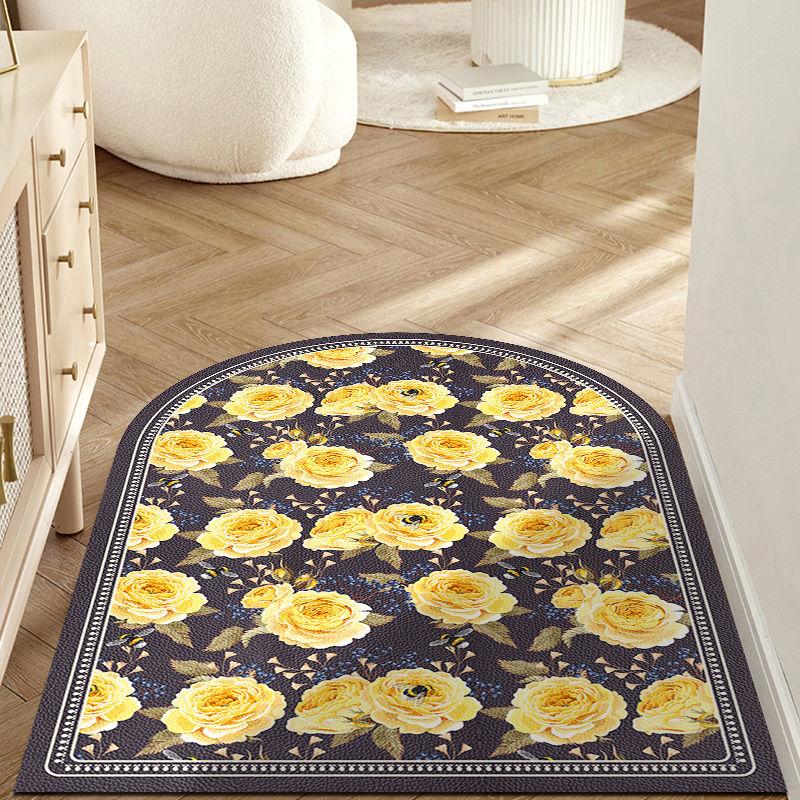 Free To Wash The United States To The Door Leather Placepad Into The Door Pad Anti-slip Carpet Foot Pad Retro Mat Home 60*90cm