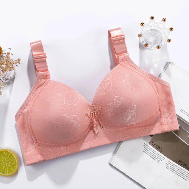 Women Large Size Thin Section Breathable Gathering No Steel Ring No Restraint Comfortable Bra Anti-sagging Breast Bra