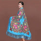 Women's Ethnic Style Square Scarf Printed Shawl Fringed Cotton Scarf Autumn Winter Warm Embroidered Shawl Multifunctional Turban Shawl Scarf 135x135cm