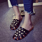 Half Slippers Women's Outer Wear Summer Fashion All-match Net Red Flat-bottomed Lazy Sandals and Slippers