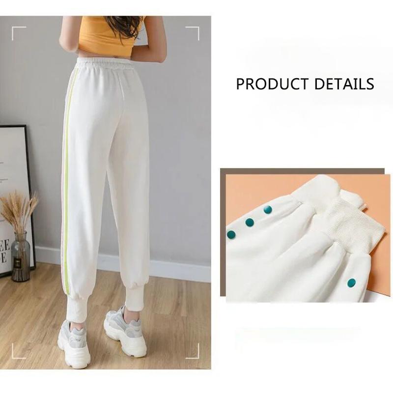 Summer and Autumn Outer Wear Sports Casual Harem Cropped Pants Female Student Korean Style Loose High Waist Was Thin and Wild