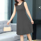 Large Size Summer Solid Color Camisole Dress Bottoming Dress Women's Korean Loose Thin Dress Large Size Sleeveless Mid-length Skirt