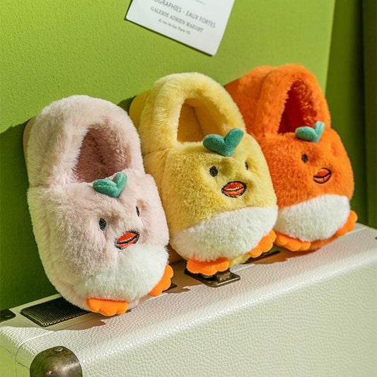 Children's Cotton Shoes Winter Baby Bags Indoor Cute Thick Soft-soled Cotton Shoes Plush Slippers