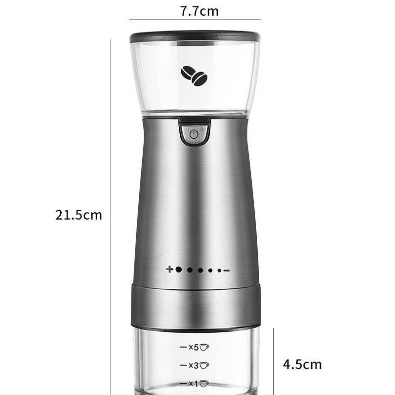 Electric Coffee Beans Grinder Home Small Crusher Stainless Steel Coffee Mill Can Be Charged Portable Automatic