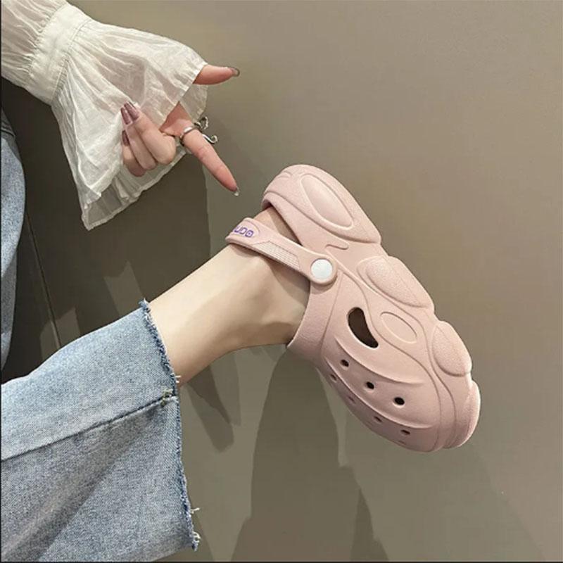 Cave Shoes Women Wear Ins Tide Summer Fashion Thick Bottom Non-slip Baotou Slippers Beach Sandals