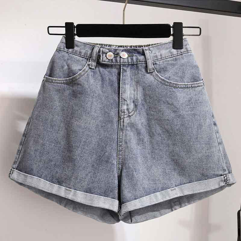 S-XL Summer Women Sexy O-neck Off Shoulder Irregular Striped T-shirt+Denim Shorts 2pcs Office Lady Slim T-shirt Button Shorts Suits