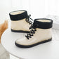 Solid Non-Slip Rain Boots Leisure Shoes Ankle Round Toe Low Rubber Women Waterproof Rainboots