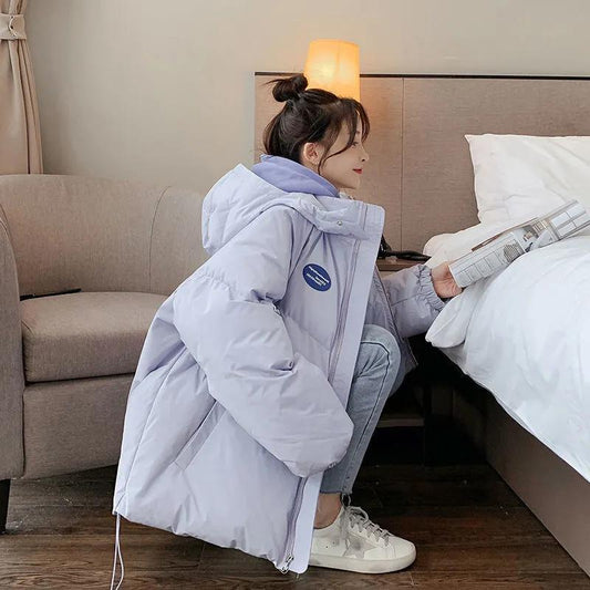 Down Padded Jacket Women's Padded Jacket Winter Student Loose Padded Jacket Bread Coat Thickened Windproof Jacket Warm Coat