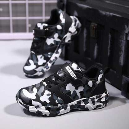 Boys' Leather Waterproof Camouflage Shoes Children's Sports Shoes