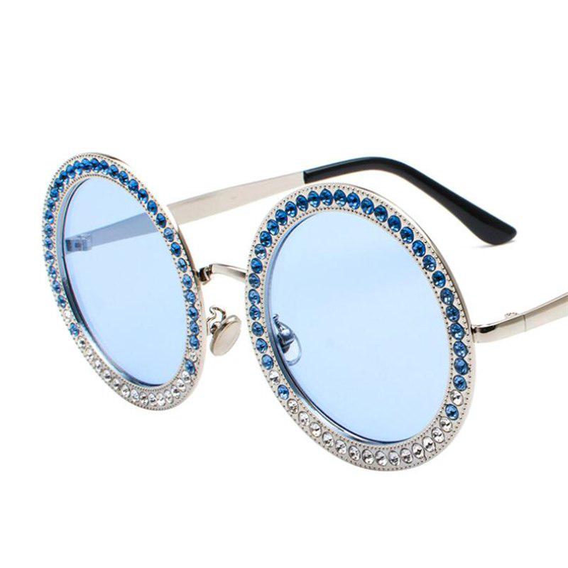 WTEMPO Retro Round Crystal Sunglasses Women Brand Designer Luxury Rhinestone Sun Glasses For Women 2