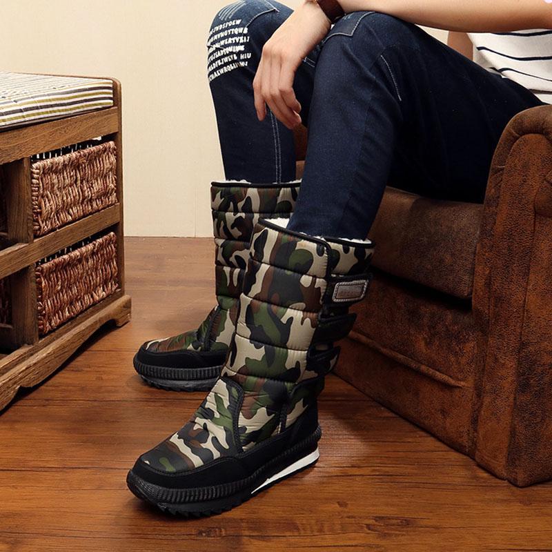 New Men Snow Boots Waterproof Men Ankle Boots Winter Outdoor Fur Warm Mans Boot Work Shoes Men Shoes