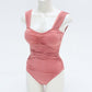 Small Chest Gathered U-neck One-piece Swimsuit Ladies Beach Swimsuit Ladies All-in-one Vacation Swimsuit Briefs Sexy Swimsuit